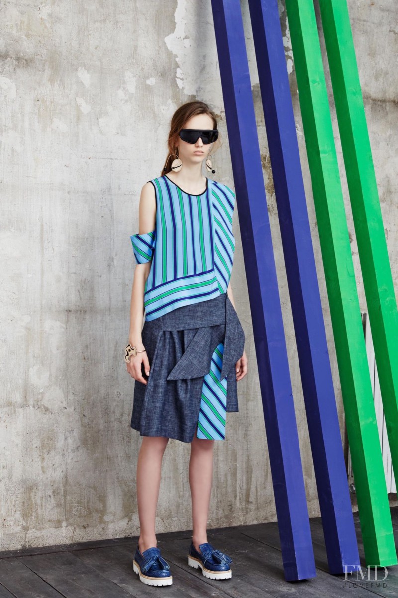 Ala Sekula featured in  the MSGM lookbook for Resort 2016