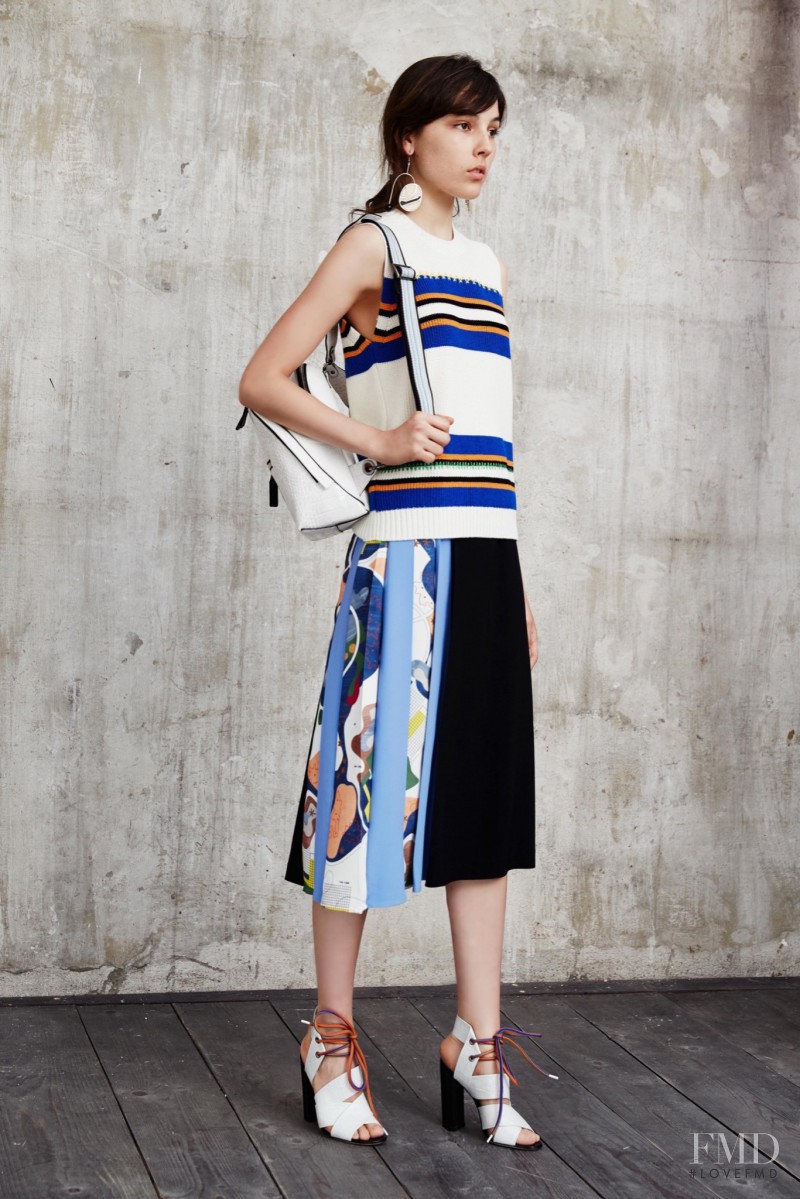 Lary Müller featured in  the MSGM lookbook for Resort 2016