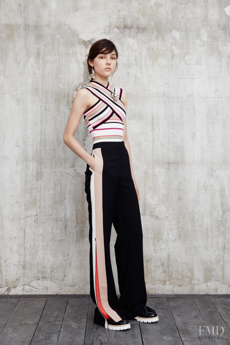 Lary Müller featured in  the MSGM lookbook for Resort 2016