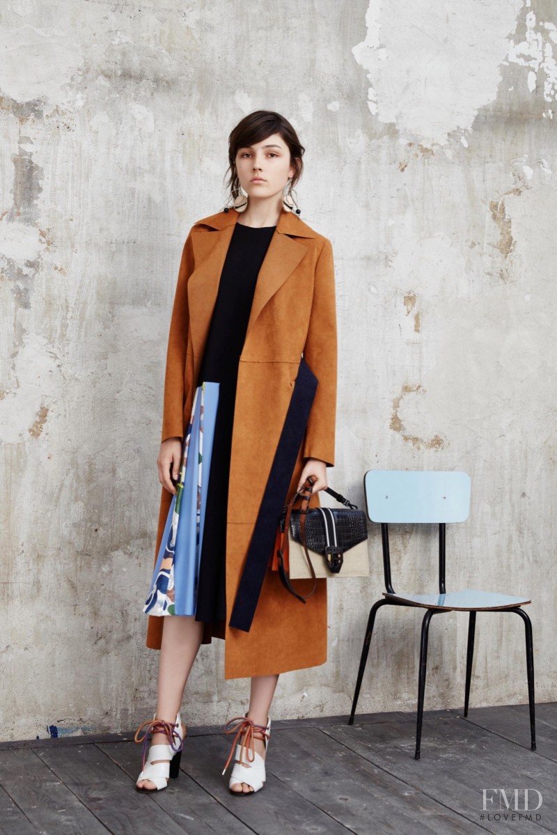 Lary Müller featured in  the MSGM lookbook for Resort 2016