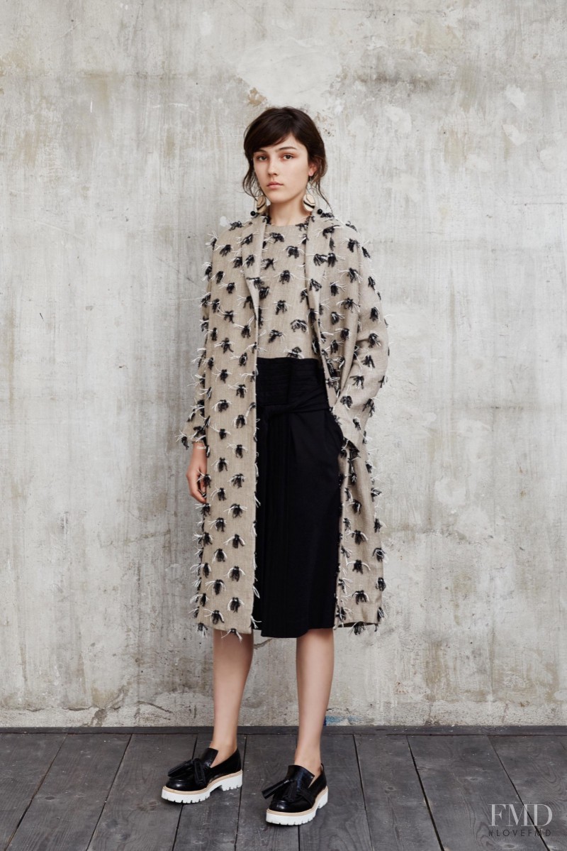 Lary Müller featured in  the MSGM lookbook for Resort 2016