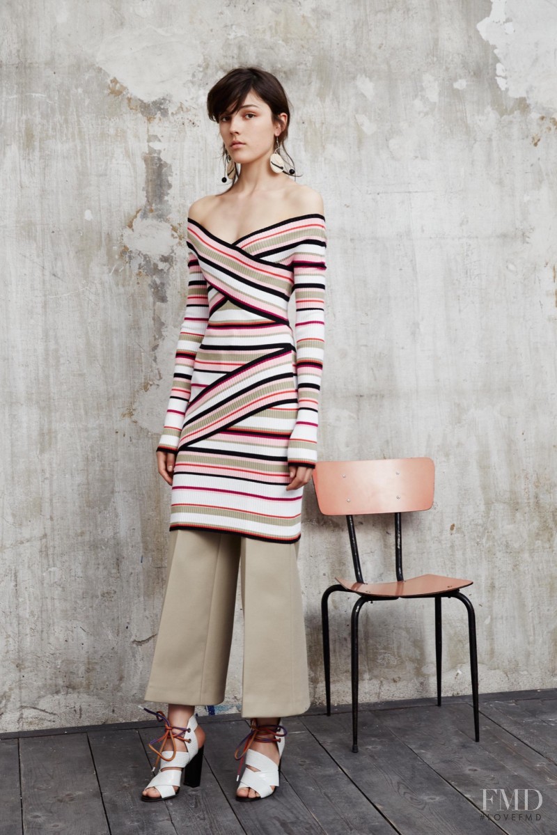 Lary Müller featured in  the MSGM lookbook for Resort 2016