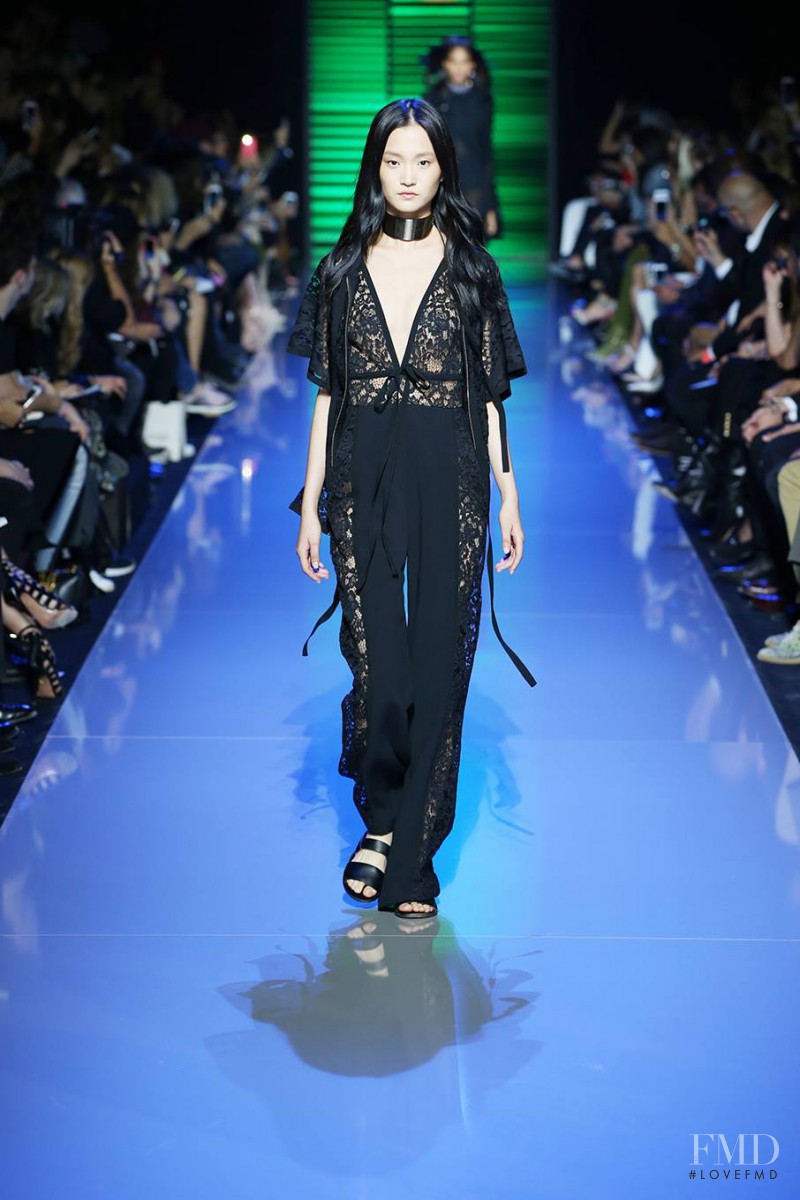 Wangy Xinyu featured in  the Elie Saab fashion show for Spring/Summer 2016