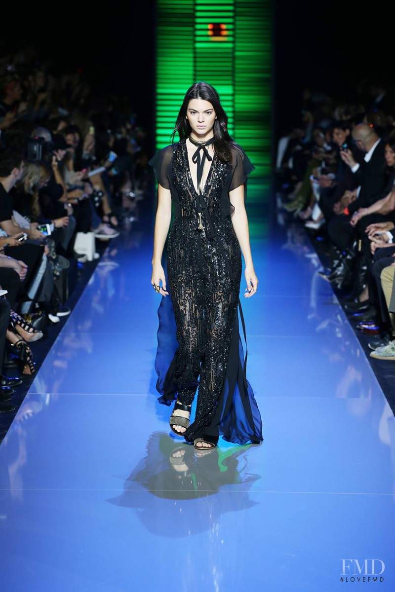 Kendall Jenner featured in  the Elie Saab fashion show for Spring/Summer 2016