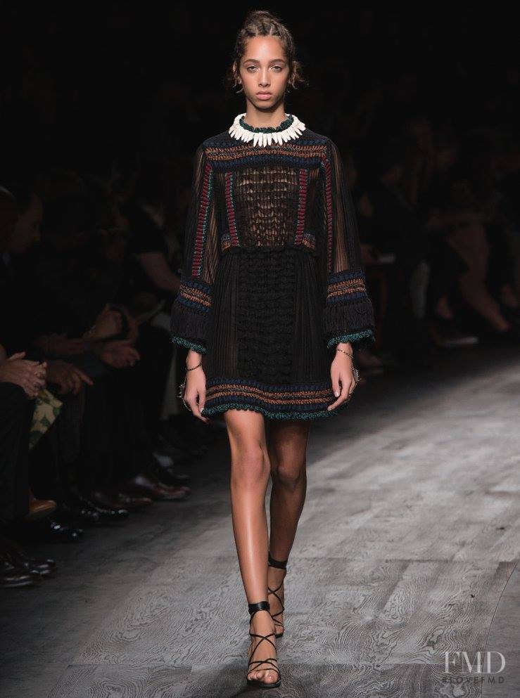 Yasmin Wijnaldum featured in  the Valentino fashion show for Spring/Summer 2016