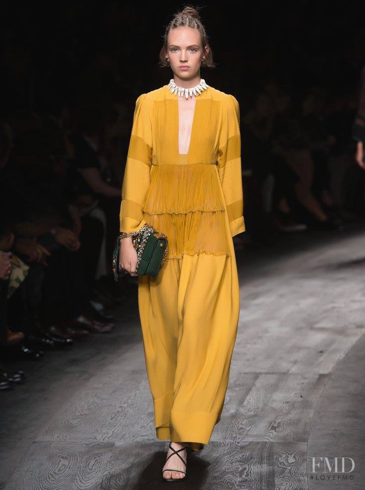 Adrienne Juliger featured in  the Valentino fashion show for Spring/Summer 2016