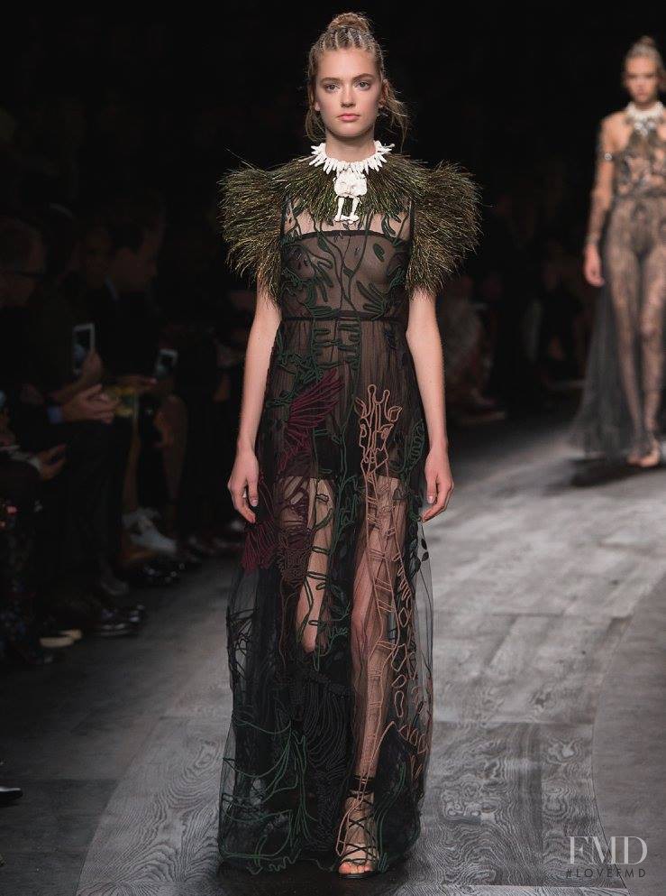 Emmy Rappe featured in  the Valentino fashion show for Spring/Summer 2016