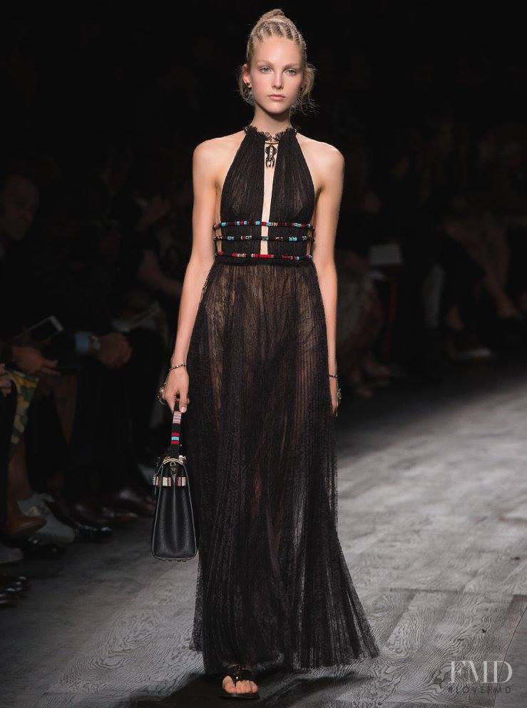 Kirin Dejonckheere featured in  the Valentino fashion show for Spring/Summer 2016