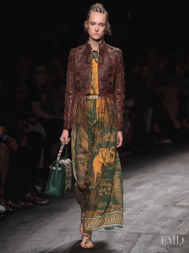 Harleth Kuusik featured in  the Valentino fashion show for Spring/Summer 2016