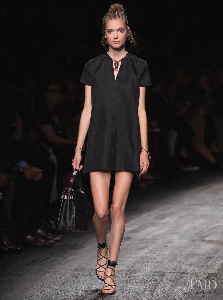 Emmy Rappe featured in  the Valentino fashion show for Spring/Summer 2016
