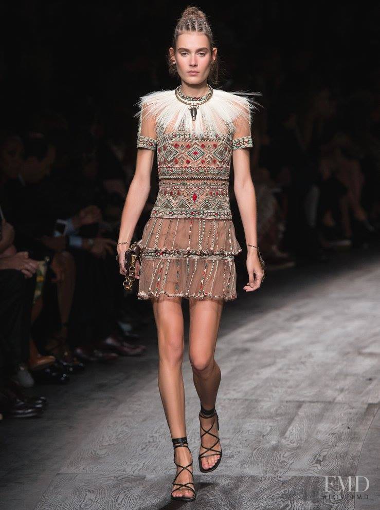 Vera Van Erp featured in  the Valentino fashion show for Spring/Summer 2016