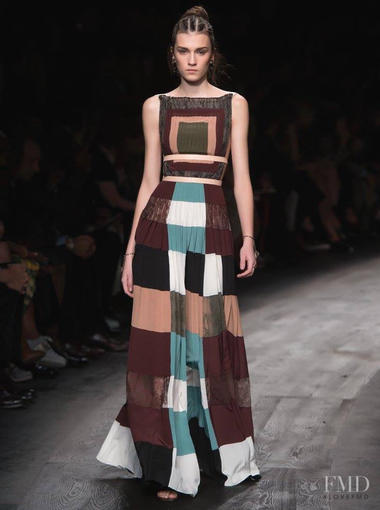 Irina Djuranovic featured in  the Valentino fashion show for Spring/Summer 2016