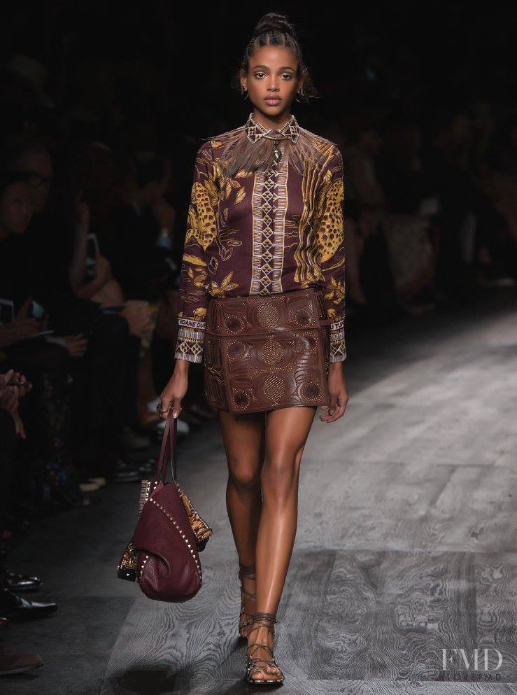 Aya Jones featured in  the Valentino fashion show for Spring/Summer 2016