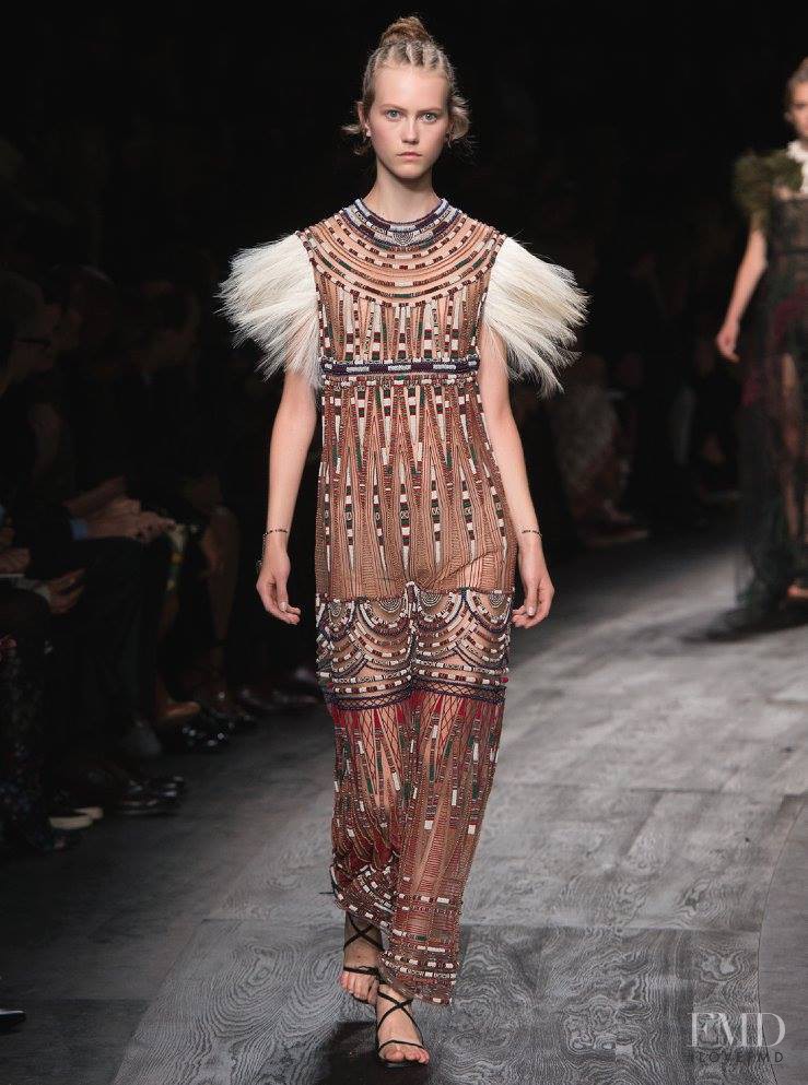 Julie Hoomans featured in  the Valentino fashion show for Spring/Summer 2016