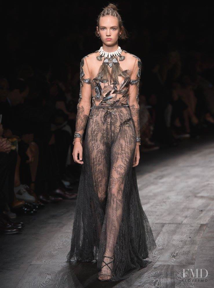 Adrienne Juliger featured in  the Valentino fashion show for Spring/Summer 2016