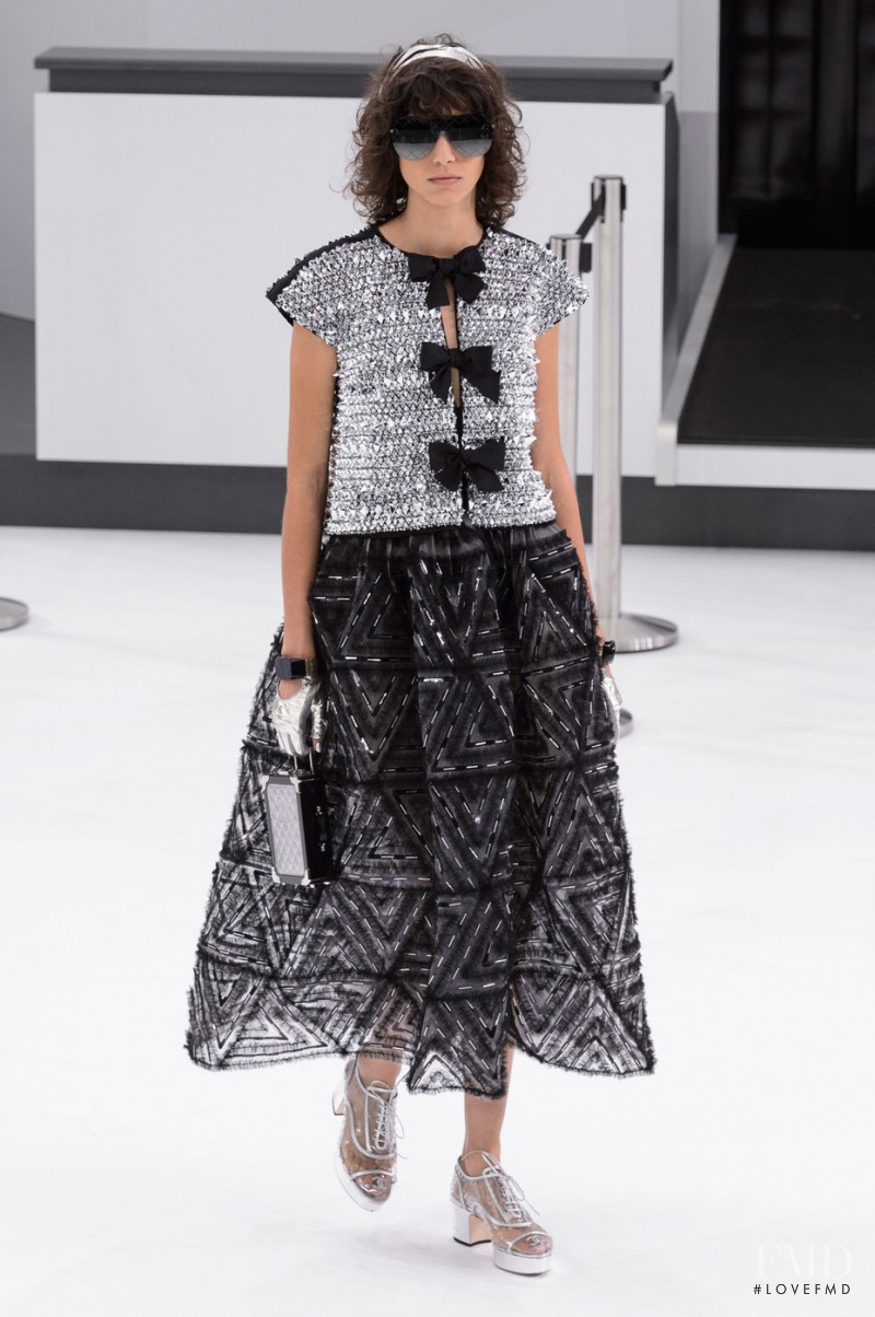Mica Arganaraz featured in  the Chanel fashion show for Spring/Summer 2016
