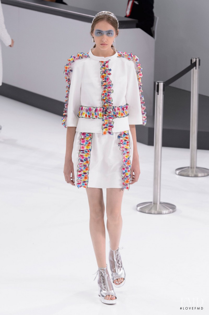 Lia Pavlova featured in  the Chanel fashion show for Spring/Summer 2016