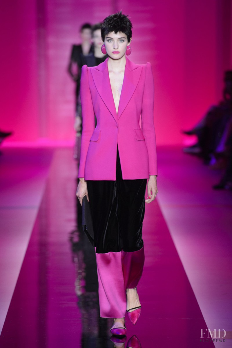 Sanne Vloet featured in  the Armani Prive fashion show for Autumn/Winter 2015