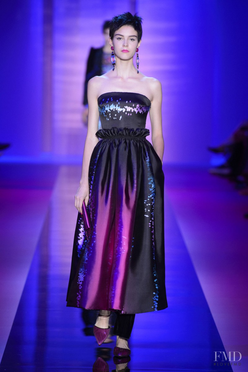 Irina Liss featured in  the Armani Prive fashion show for Autumn/Winter 2015