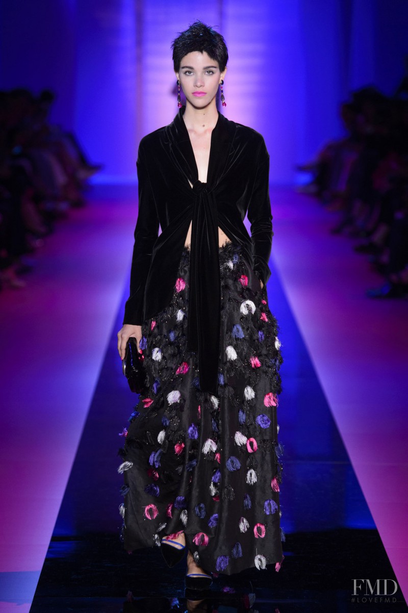 Pauline Hoarau featured in  the Armani Prive fashion show for Autumn/Winter 2015