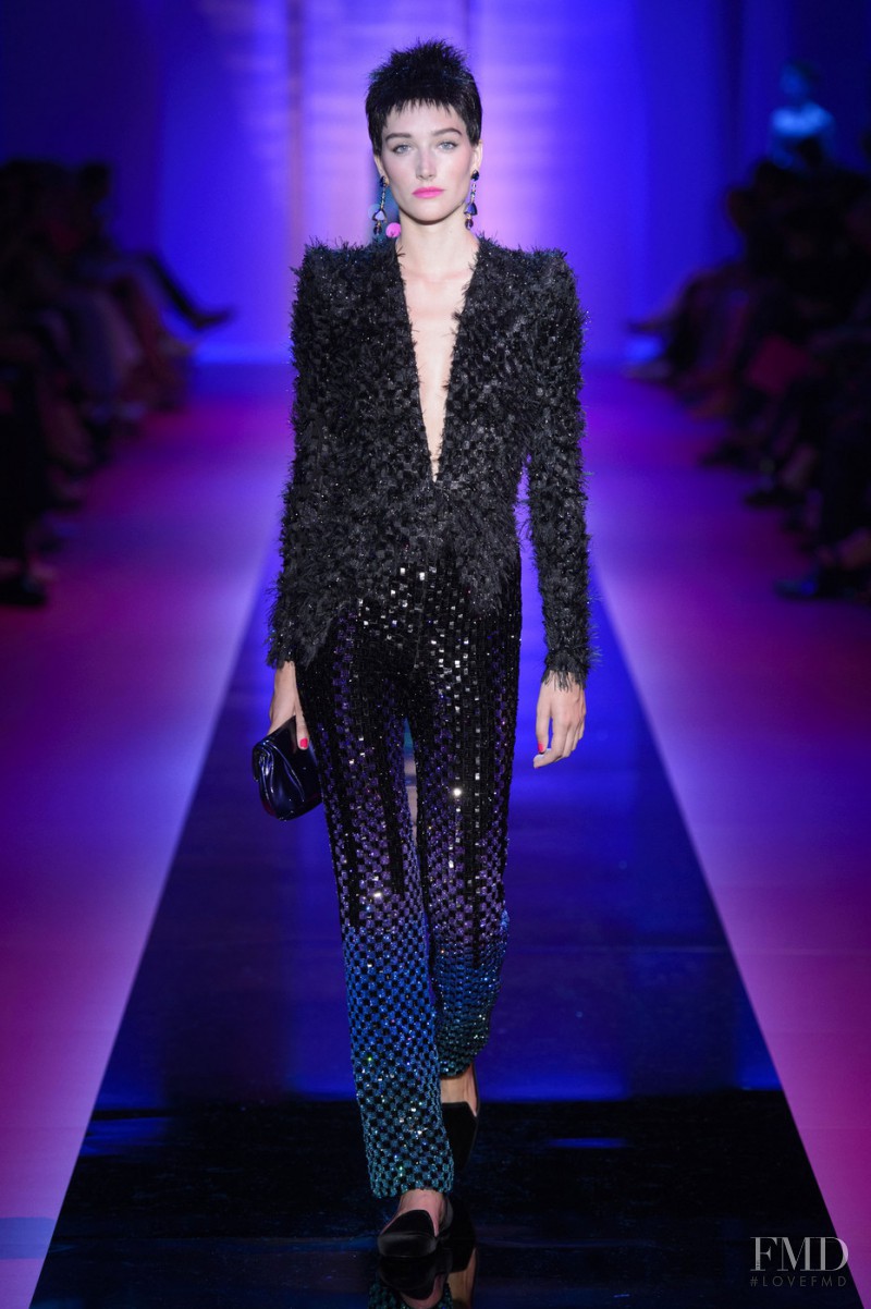 Joséphine Le Tutour featured in  the Armani Prive fashion show for Autumn/Winter 2015