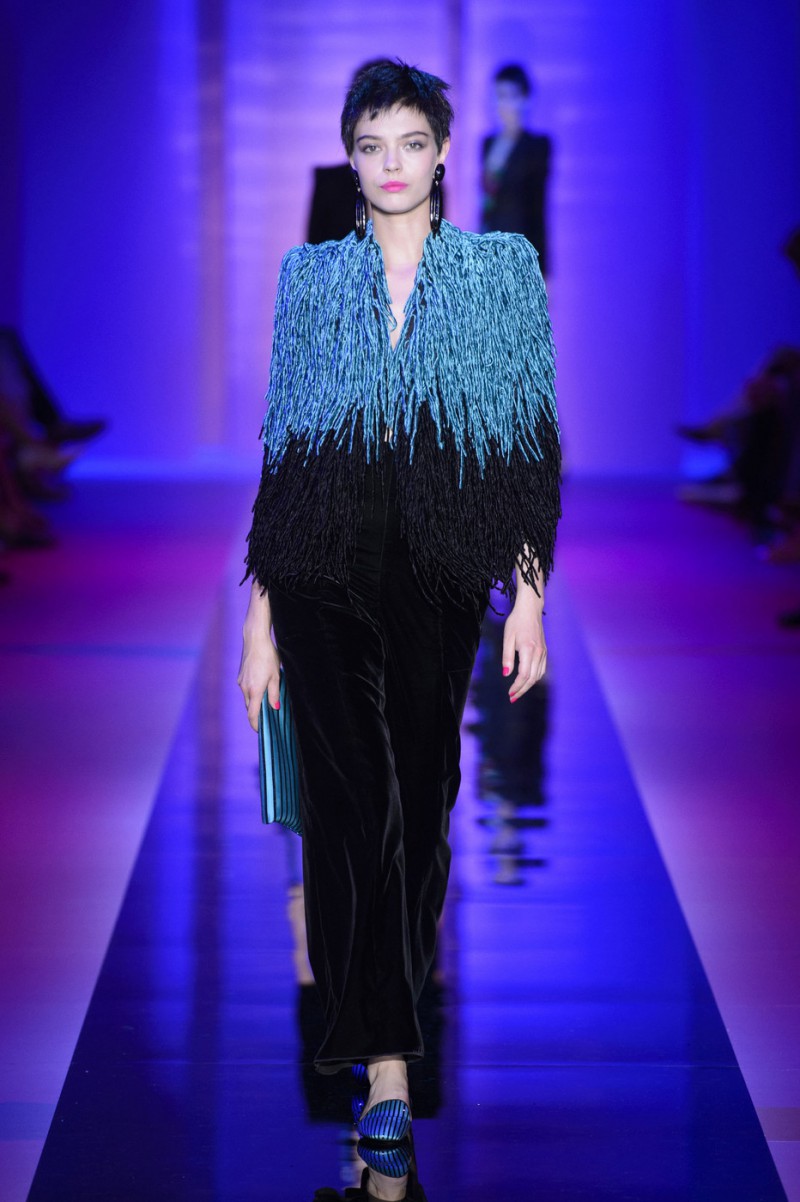 Mina Cvetkovic featured in  the Armani Prive fashion show for Autumn/Winter 2015