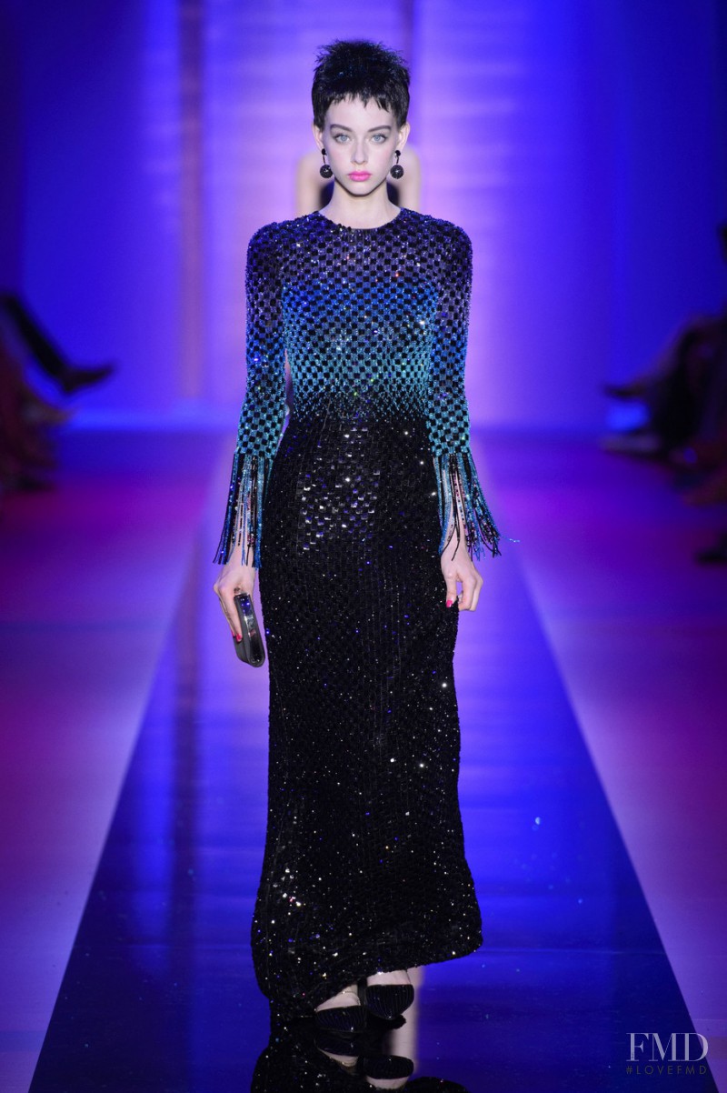 Lauren de Graaf featured in  the Armani Prive fashion show for Autumn/Winter 2015