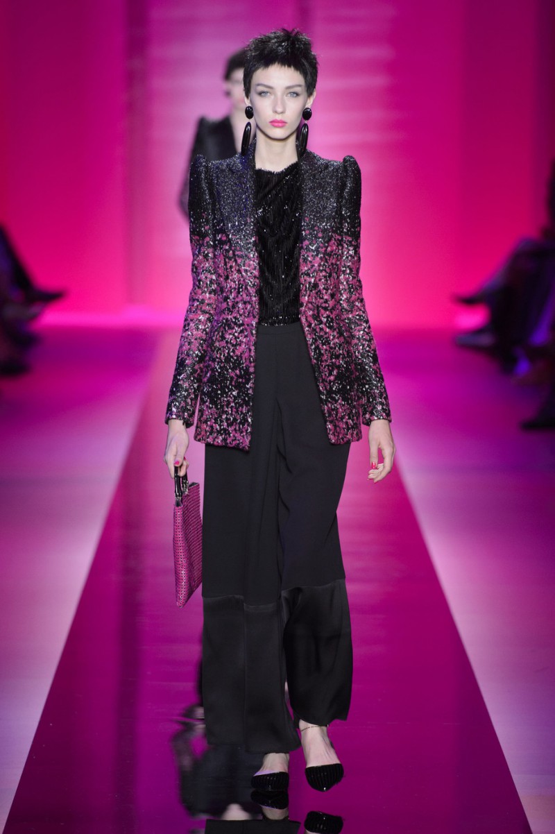Ala Sekula featured in  the Armani Prive fashion show for Autumn/Winter 2015