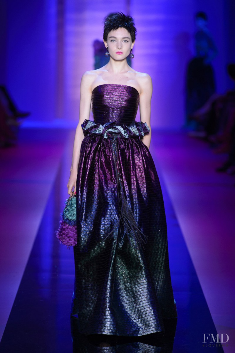 Maja Salamon featured in  the Armani Prive fashion show for Autumn/Winter 2015