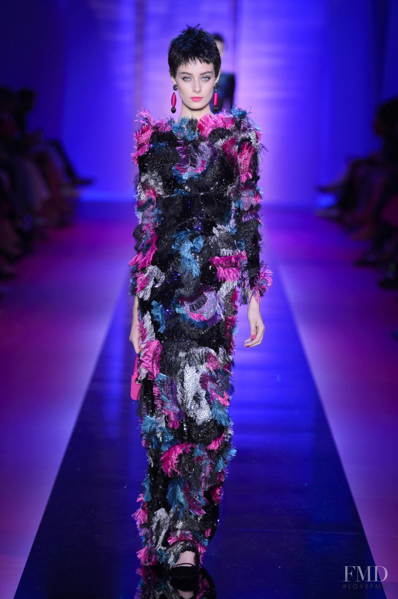 Thairine García featured in  the Armani Prive fashion show for Autumn/Winter 2015