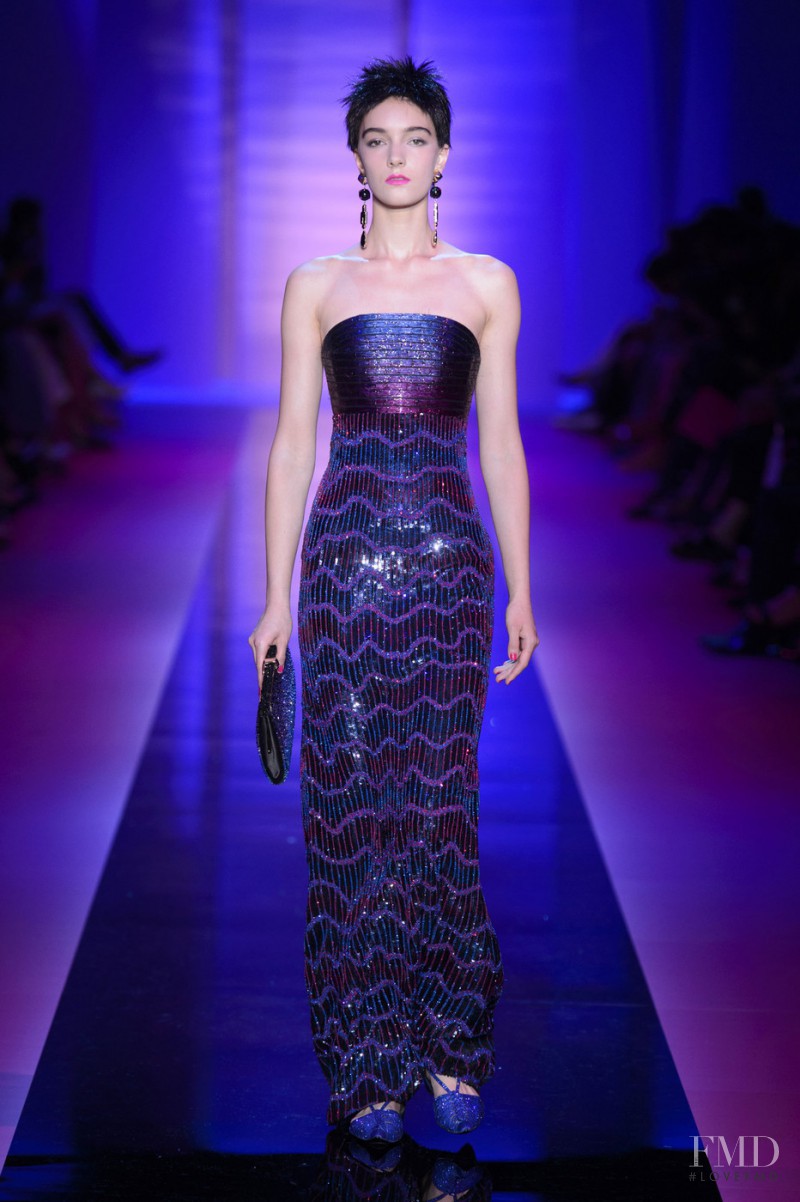 Irina Liss featured in  the Armani Prive fashion show for Autumn/Winter 2015