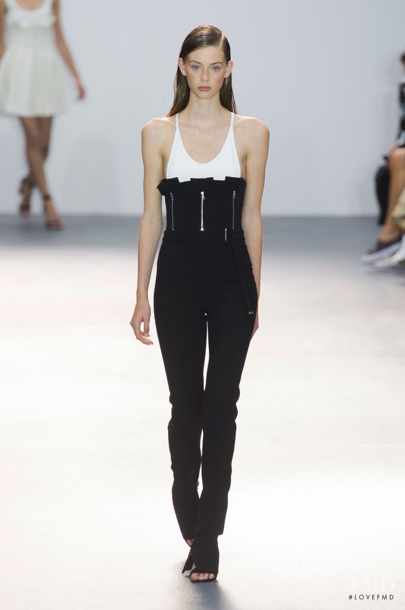 Lauren de Graaf featured in  the David Koma fashion show for Spring/Summer 2016