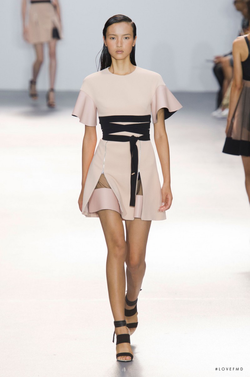 Luping Wang featured in  the David Koma fashion show for Spring/Summer 2016