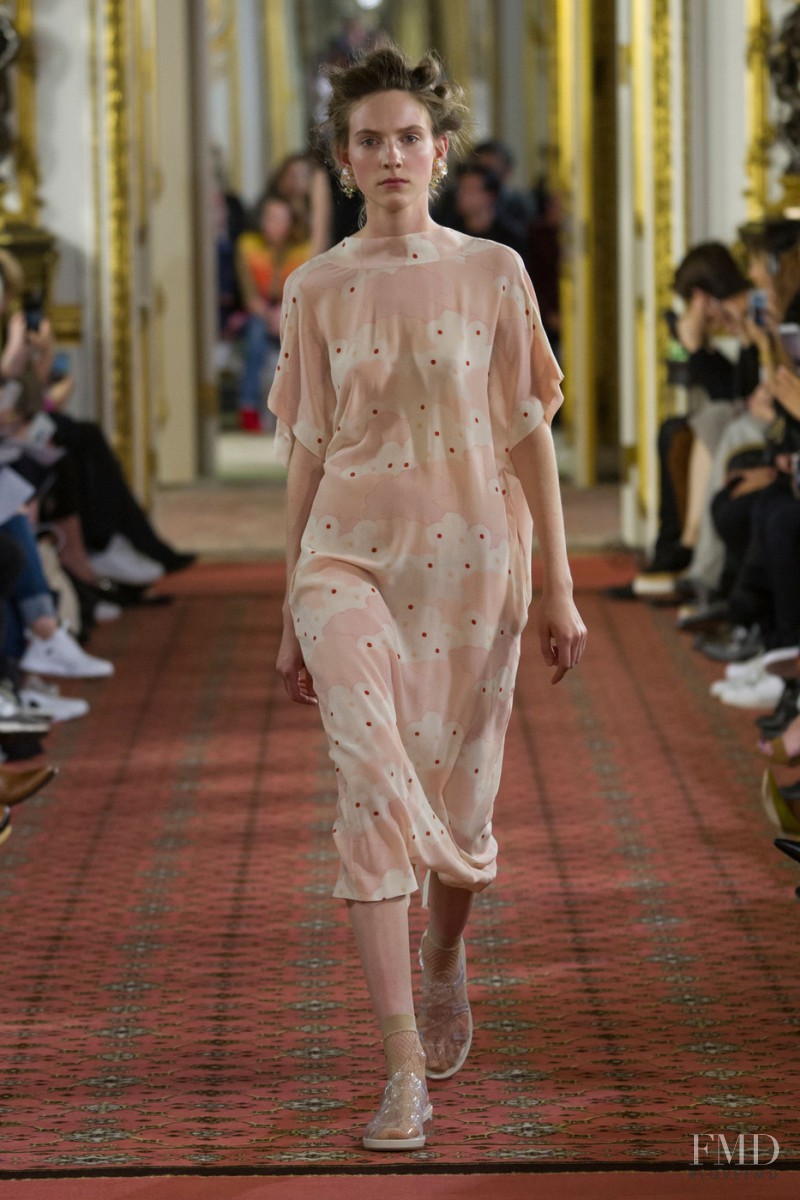 Grace Booth featured in  the Simone Rocha fashion show for Spring/Summer 2016