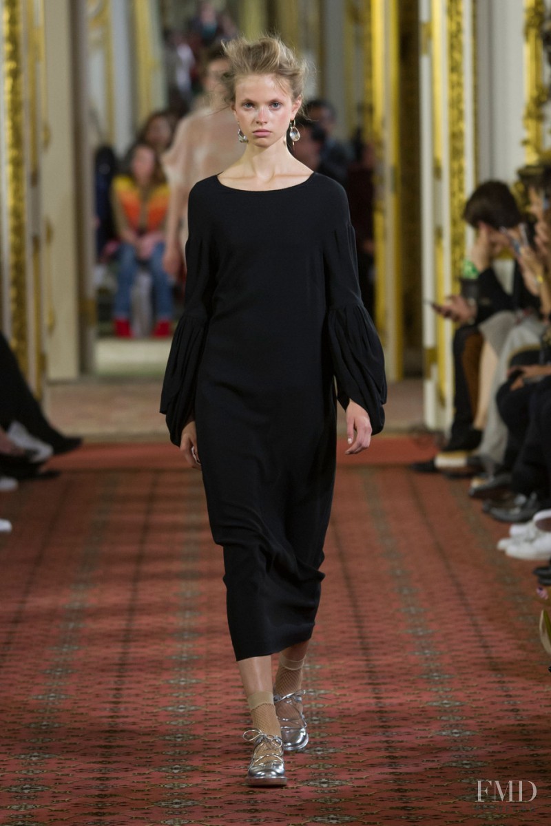 Avery Blanchard featured in  the Simone Rocha fashion show for Spring/Summer 2016