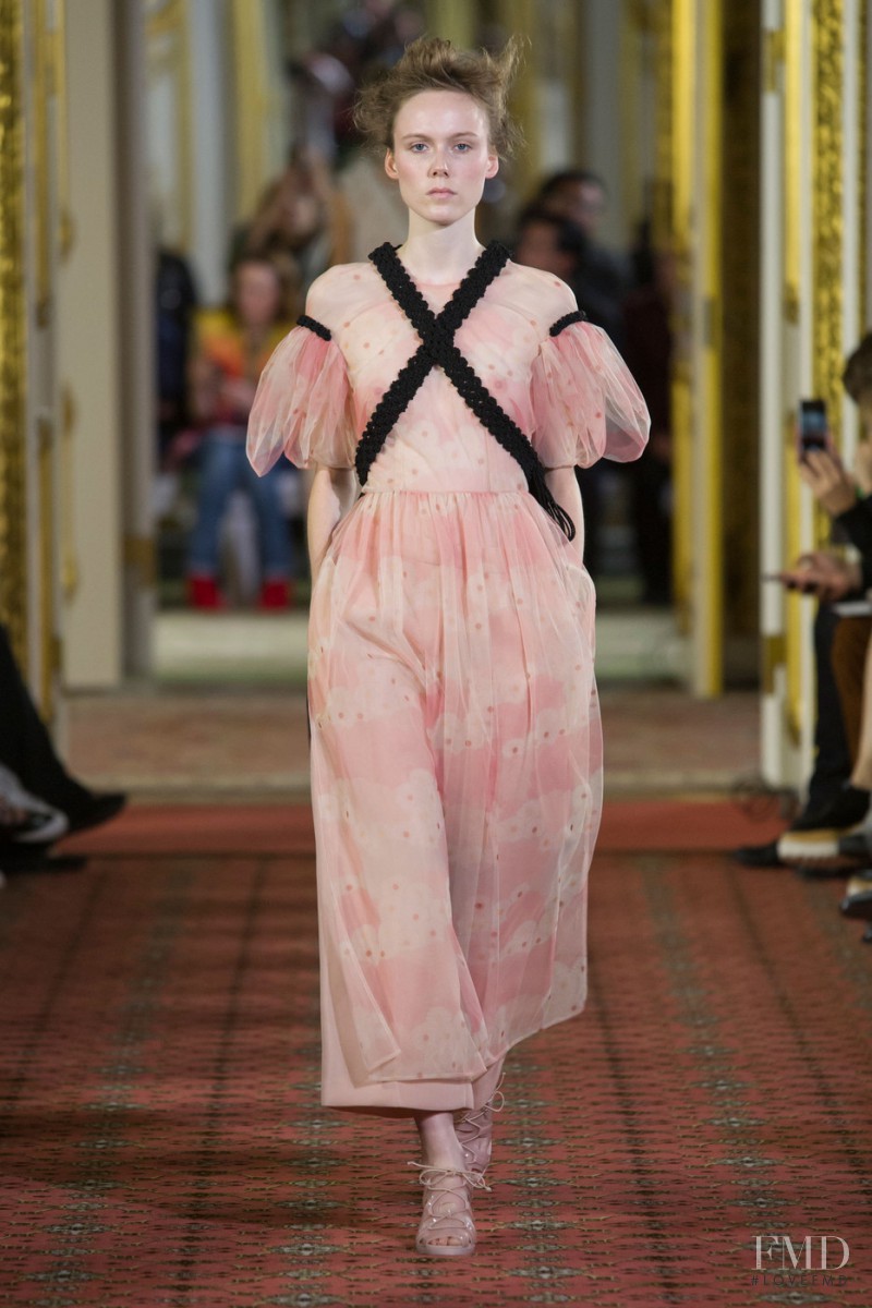 Kiki Willems featured in  the Simone Rocha fashion show for Spring/Summer 2016