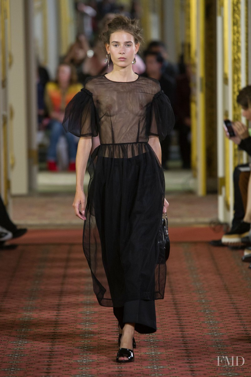 Vera Van Erp featured in  the Simone Rocha fashion show for Spring/Summer 2016