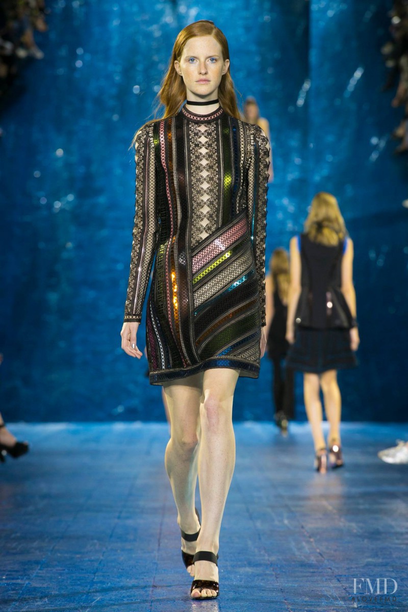 Magdalena Jasek featured in  the Mary Katrantzou fashion show for Spring/Summer 2016
