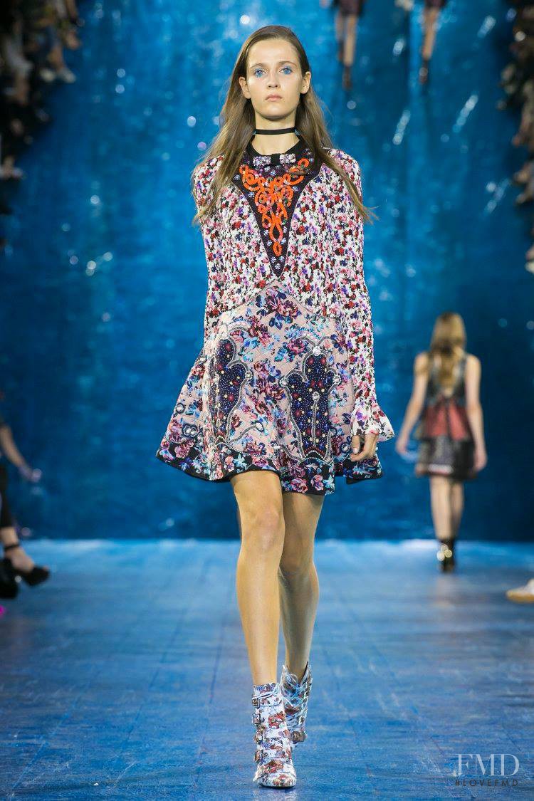 Yana Van Ginneken featured in  the Mary Katrantzou fashion show for Spring/Summer 2016