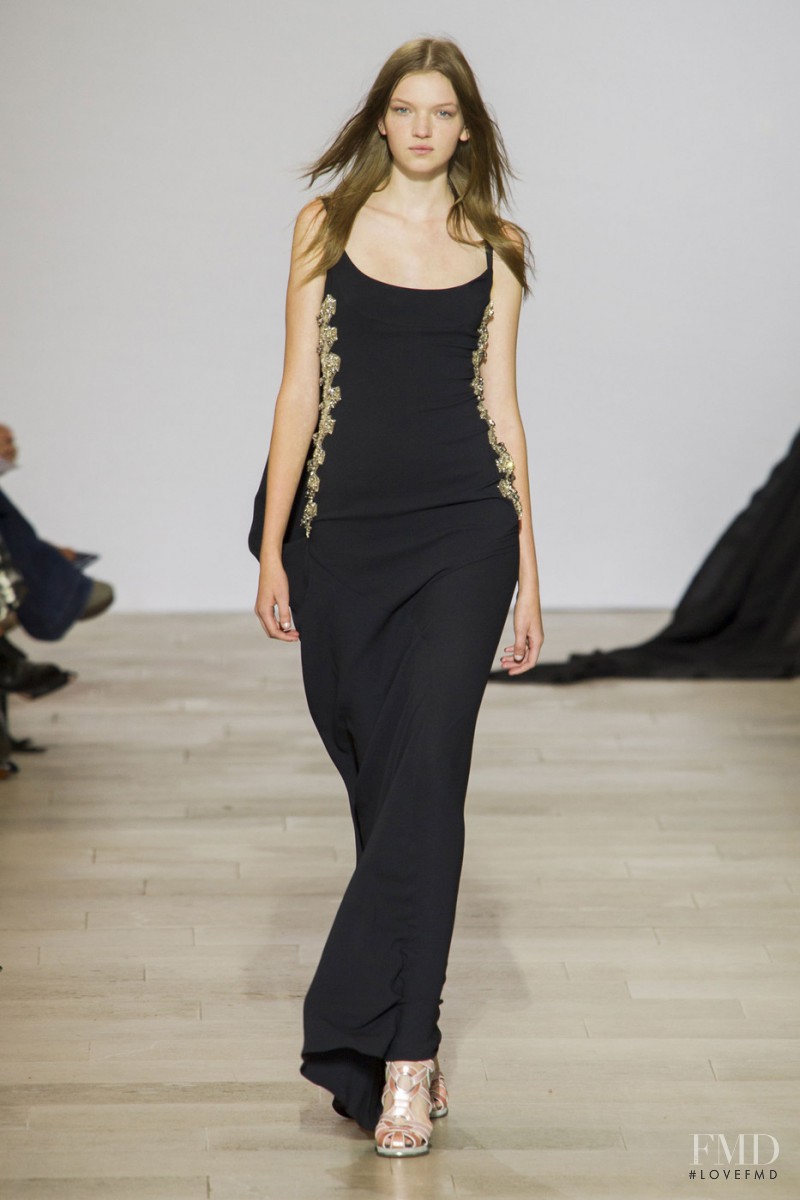Eva Klimkova featured in  the Antonio Berardi fashion show for Spring/Summer 2016