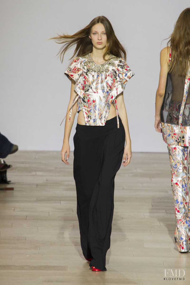 Ala Sekula featured in  the Antonio Berardi fashion show for Spring/Summer 2016