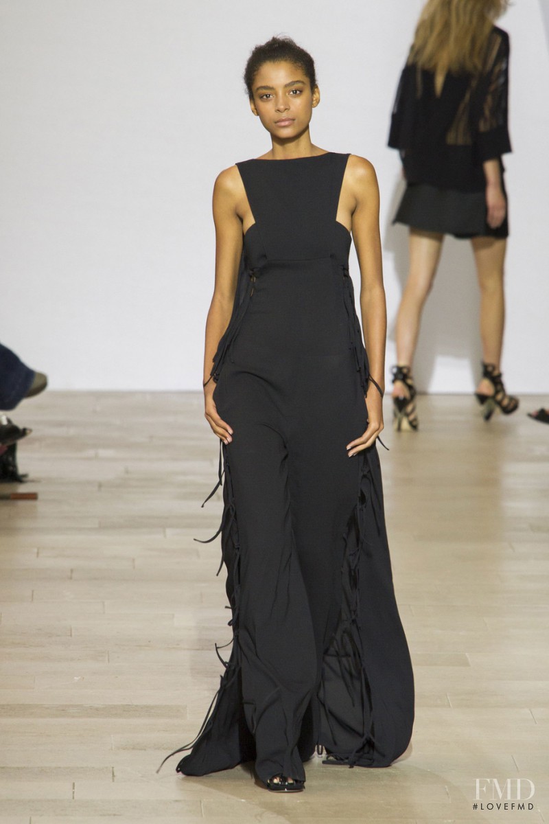 Alécia Morais featured in  the Antonio Berardi fashion show for Spring/Summer 2016