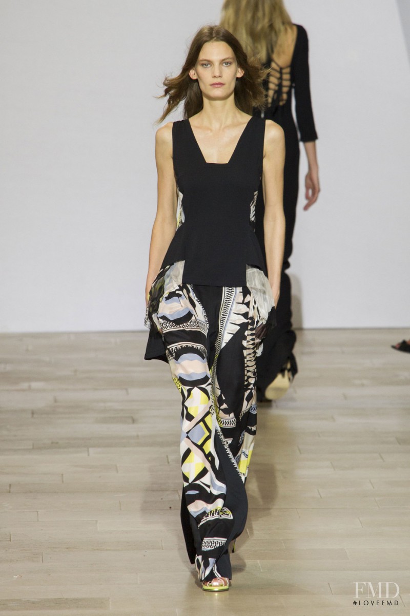 Lena Hardt featured in  the Antonio Berardi fashion show for Spring/Summer 2016