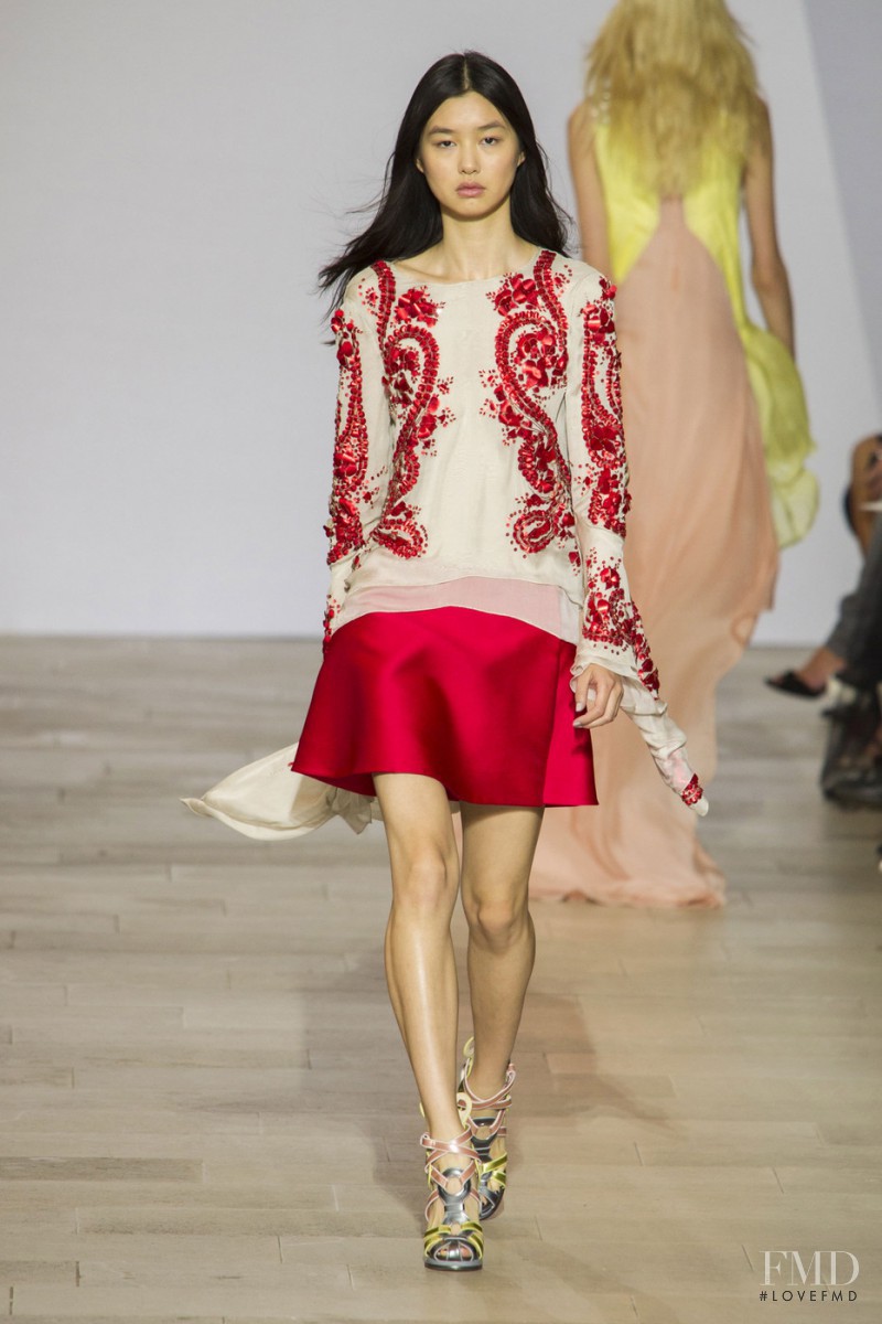 Estelle Chen featured in  the Antonio Berardi fashion show for Spring/Summer 2016