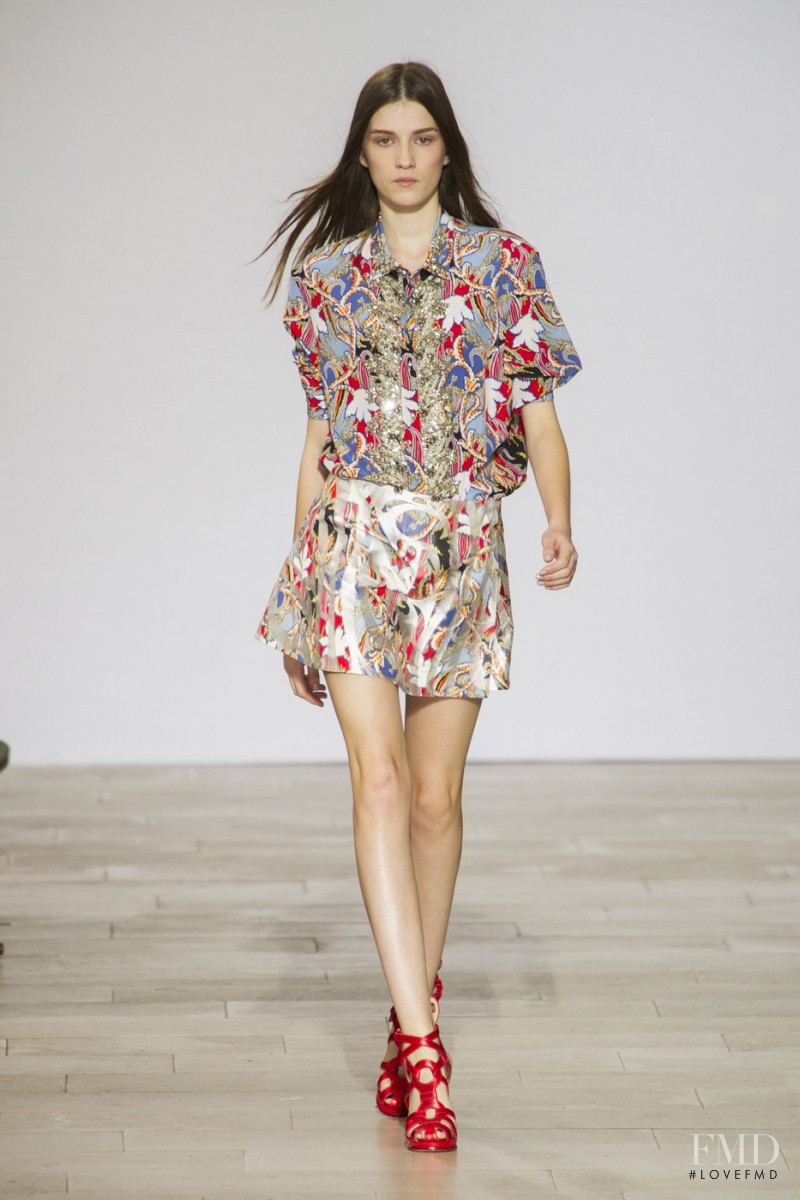 Irina Djuranovic featured in  the Antonio Berardi fashion show for Spring/Summer 2016
