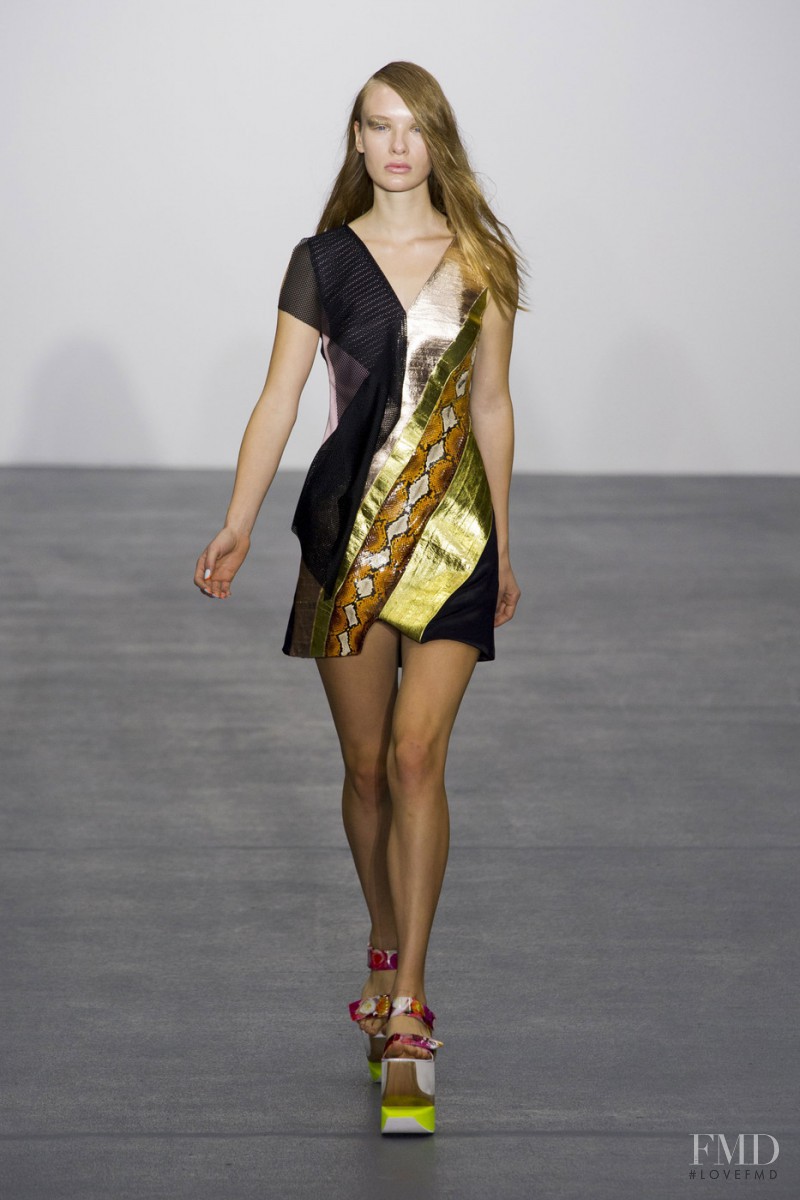 Charlotte Kay featured in  the Fyodor Golan fashion show for Spring/Summer 2016