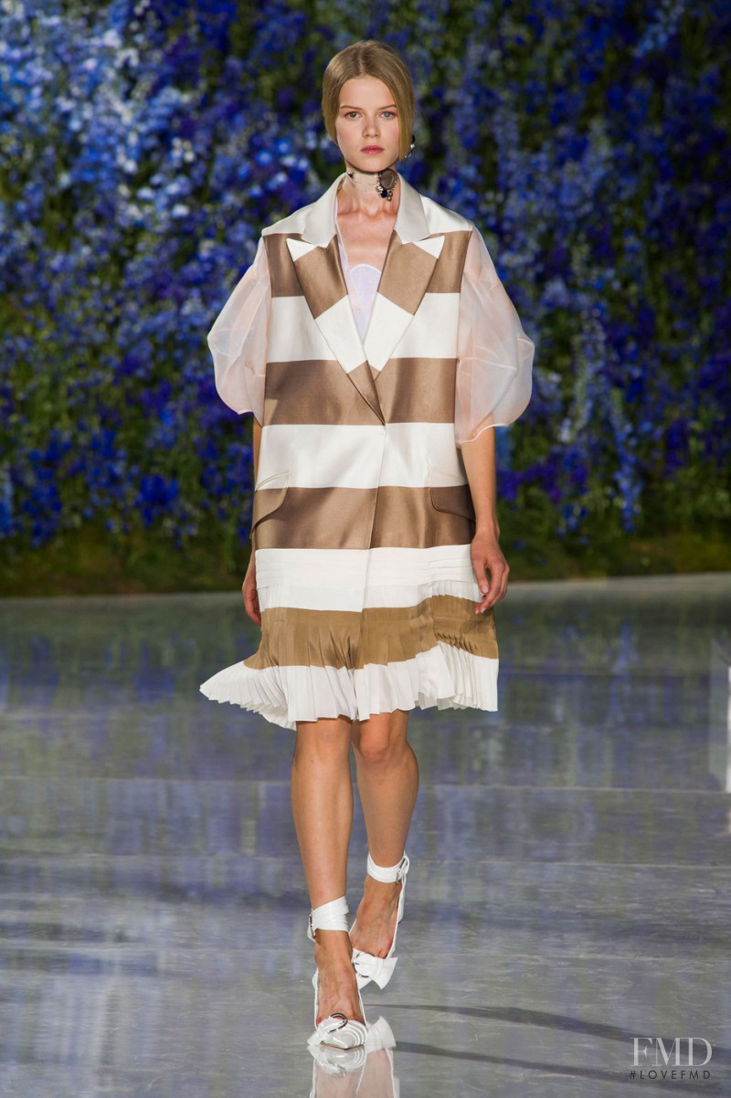 Kadri Vahersalu featured in  the Christian Dior fashion show for Spring/Summer 2016