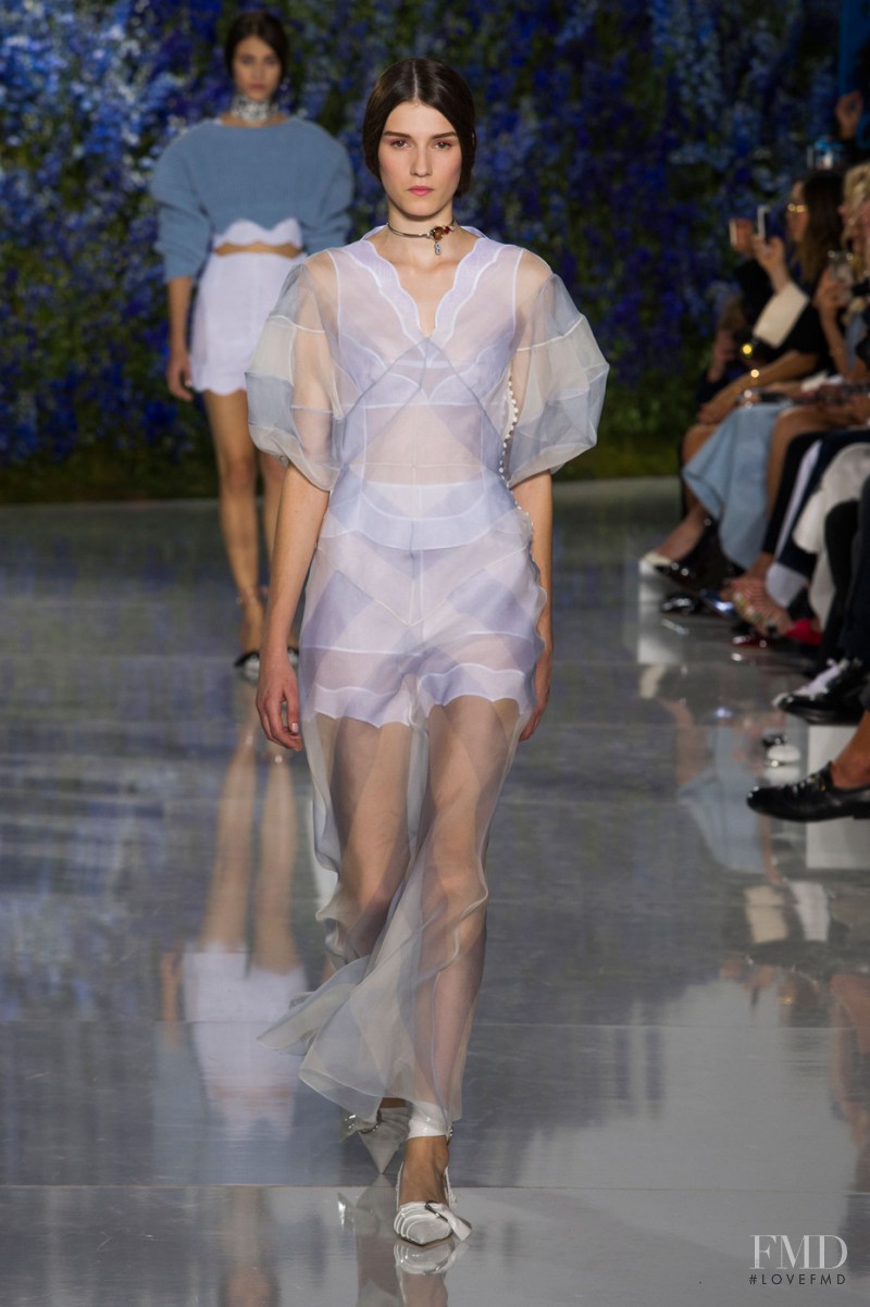 Irina Djuranovic featured in  the Christian Dior fashion show for Spring/Summer 2016