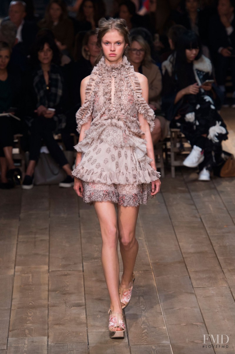 Avery Blanchard featured in  the Alexander McQueen fashion show for Spring/Summer 2016