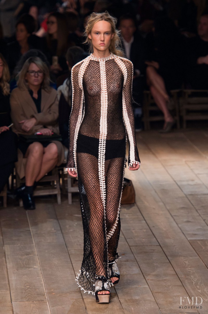 Harleth Kuusik featured in  the Alexander McQueen fashion show for Spring/Summer 2016